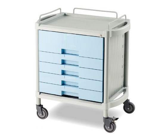 ユーティリティカート 鍵付き 浅型4段 深型1段