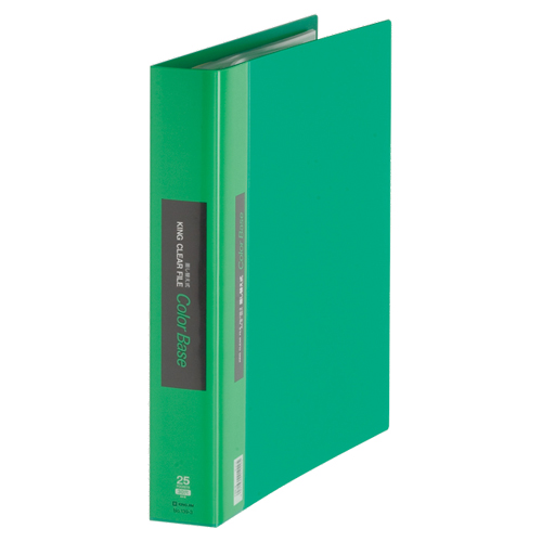 ｸﾘｱｰﾌｧｲﾙ ｶﾗｰﾍﾞｰｽ 差し替え式A4ﾀﾃ30穴20ﾎﾟｹｯﾄ付属 背幅49mm緑 1ｾｯﾄ(5冊)画像