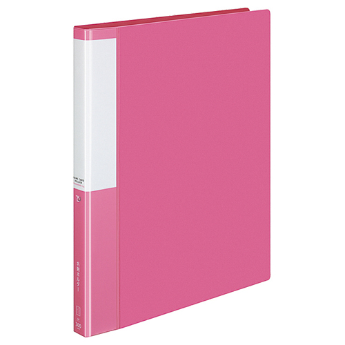 名刺ﾎﾙﾀﾞｰ(POSITY) 替紙式 A4ﾀﾃ 30穴 300名用 ﾖｺ入れ ﾋﾟﾝｸ 1冊画像