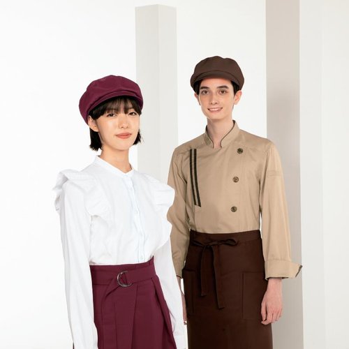 店舗スタッフ用帽子 キャスケット 黒 F 住商モンブラン [ケース販売] 帽子の前面にアイレットが見える状態
