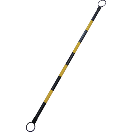 ｺｰﾝﾊﾞｰ 黄/黒(ﾄﾗ) 34mmΦ×1.5m 反射ﾀｲﾌﾟ ABS樹脂 1本画像