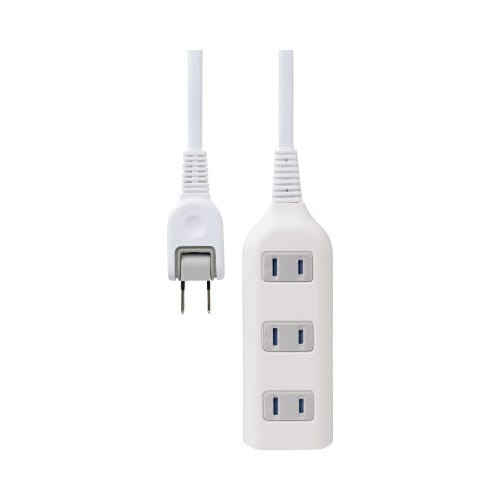 耐トラ付タップ　４個口　５ｍ　ホワイト画像