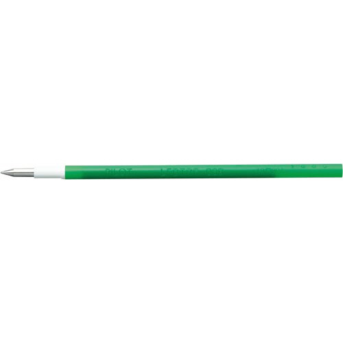 フリクション替芯 0.38mm グリーン 透明なパッケージに収められた緑色の替芯が並んでいる様子