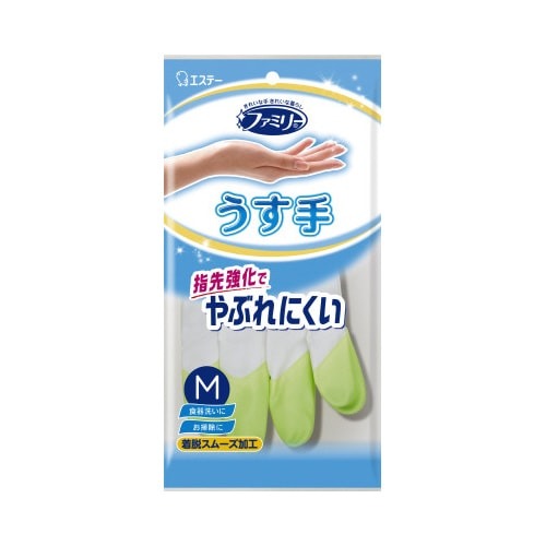 ファミリービニールうす手指先強化　Ｍグリーン１０双画像