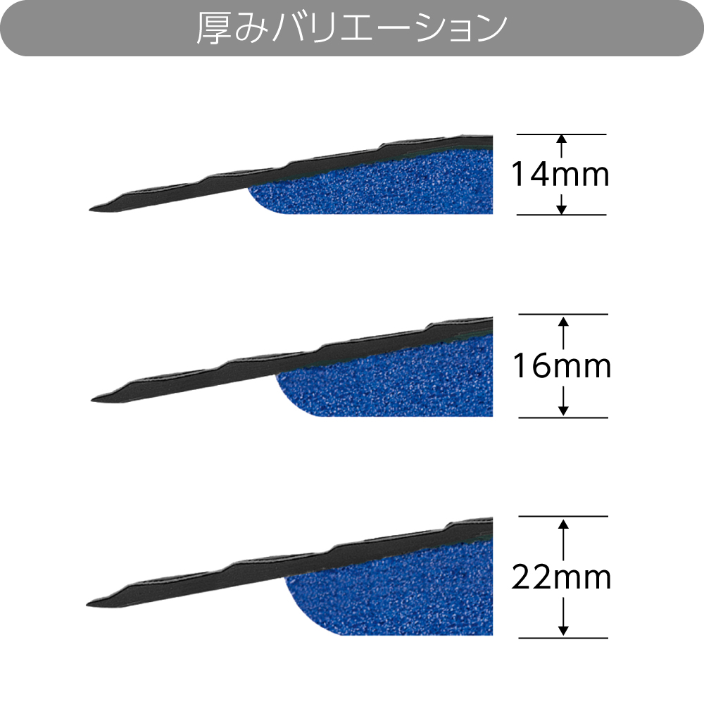 疲労軽減マット（ワーカーズデライト（TM）） 表面に滑らかなテクスチャがあり、角が丸みを帯びている状態