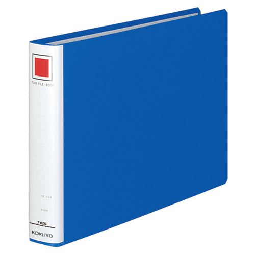 ﾁｭｰﾌﾞﾌｧｲﾙ(ｴｺ) 片開き A4ﾖｺ 300枚収容 30mmとじ 背幅45mm 青 1冊画像
