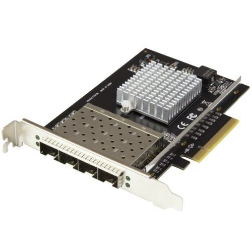 10ギガビットイーサネット対応4ポートSFP+搭載光ファイバーネットワークカード　1個