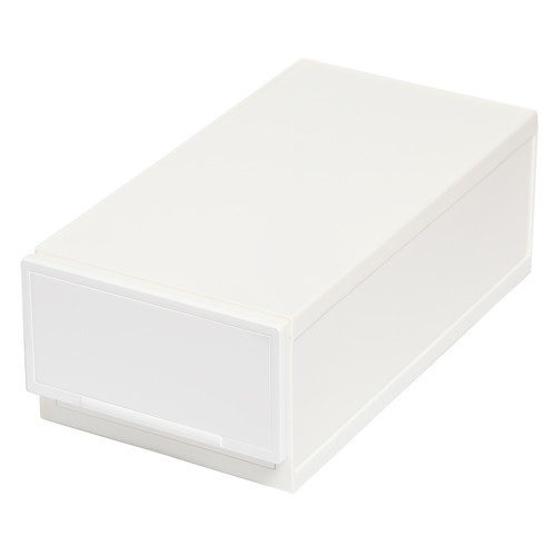 収納ケース 幅19×奥行36×高さ13cm コレクトケース Sスリム 1段 squ＋ ホワイト画像