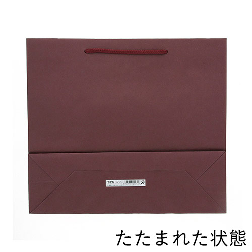 無地で使いやすい！エンジ色で持ち手紐付きの中型ギフトバッグ