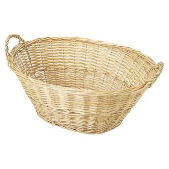 売れ筋籐かご（柳ランドリー小判）画像