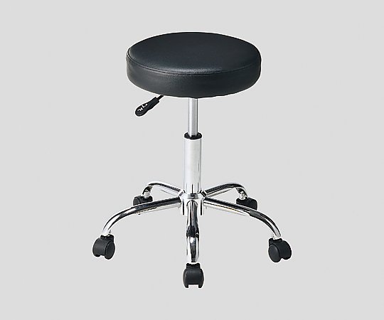 昇降式ラウンドバースツール　座厚手タイプ　ブラック