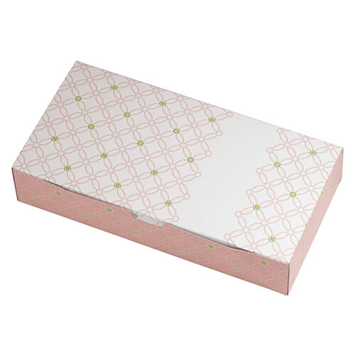 ルミアサービス箱８個　七宝　つなぎ　うすべに色画像