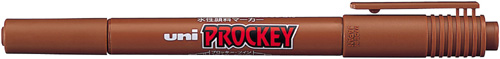 水性マーカー　プロッキー細・極細　茶色