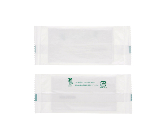 バイオ不織布おしぼり 平型 白無地 100枚入