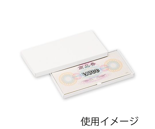 HEIKO 箱 デラックス白無地箱(エスプリ) 商品券用 G-3 N 10枚入 正面から開いた状態の無地箱が並んでいる様子