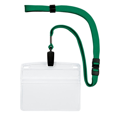 ＮＬ－２１－ＧＮ吊下げ名札クリップ式　緑　１０枚入