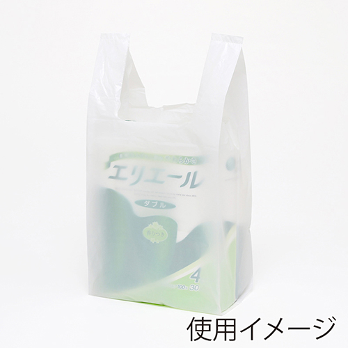 商品のお持ち帰りに！乳白色のレジ袋