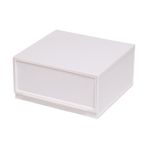 収納ケース ナチュラ クリアモジュール MW 約 幅38×奥行36×高さ19cm ホワイト画像