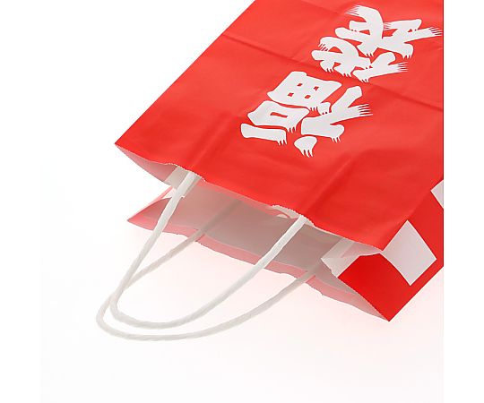 手提げ紙袋　25チャームバッグ　21-12　福袋　50枚 白い紙袋が横向きに重なり、側面にはシンプルなデザインが施されている様子