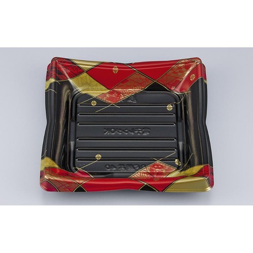 シーピー化成 どんぶり容器 BF華丼40 菱絵赤 本体(N)画像