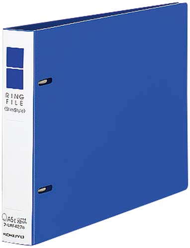 リングＦスリムスタイルＡ５横背幅２７ｍｍ青１０冊画像