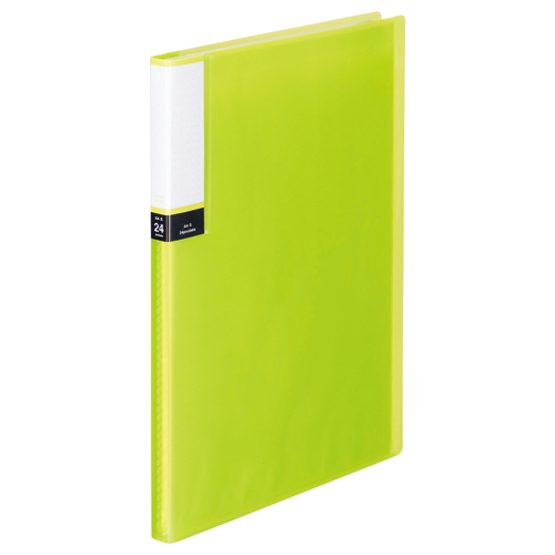 ｸﾘｱﾌﾞｯｸ(透明表紙) A4ﾀﾃ 24ﾎﾟｹｯﾄ 背幅15mm ｸﾞﾘｰﾝ 1冊画像