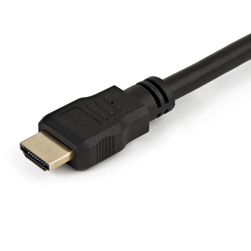 1.5m　HDMI　-　DVI-D　変換ケーブル 端子部分がアップで映し出された状態