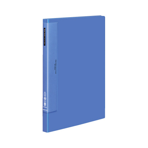 クリヤーブックウェーブカット　固定式Ｂ４縦４０Ｐ青画像