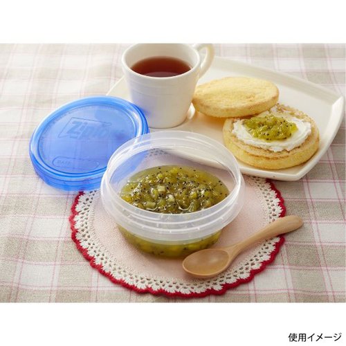 保存容器 ジップロック スクリューロック 300ml 2個入 旭化成ホームプロダクツ 透明な容器が上から見える状態、蓋がしっかりと閉まっている様子