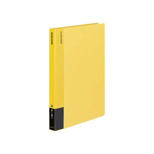 クリヤーブック固定式　Ａ４縦　４０Ｐ　黄画像