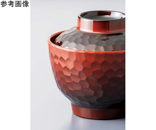 亀甲吸物椀（身） 溜内朱 120個入 鮮やかな朱色の容器が整然と並んでいる様子