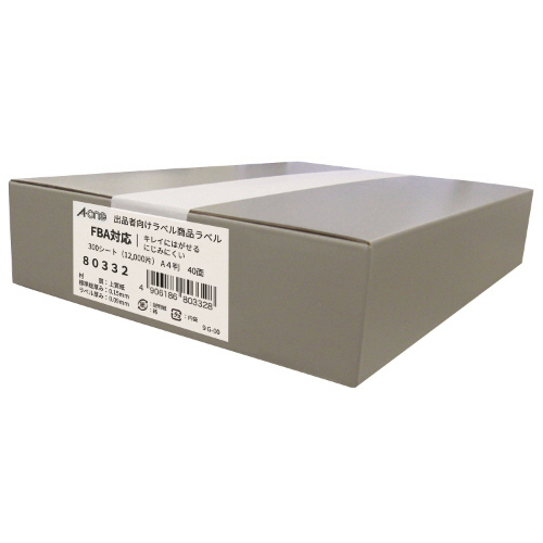 出品者向け商品ﾗﾍﾞﾙFBA対応 ｷﾚｲにはがせるﾏｯﾄ紙白 A4 40面 1箱(300ｼｰﾄ)画像