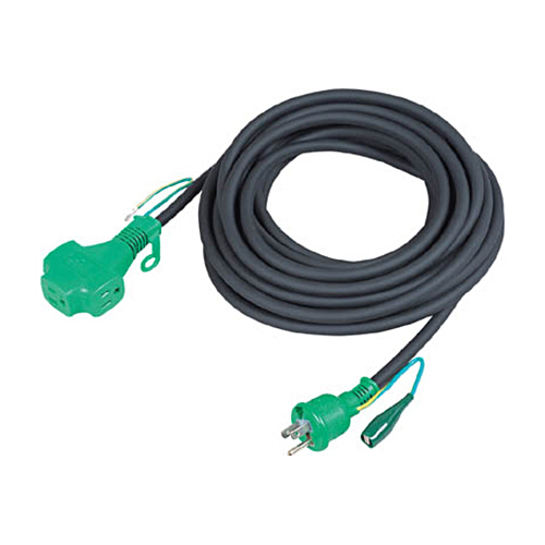 ﾄﾘﾌﾟﾙﾎﾟｯｷﾝ延長ｺｰﾄﾞｱｰｽ付き 極太ｿﾌﾄ電線 10m 黒 1本画像