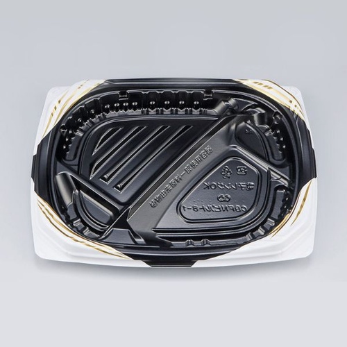 シーピー化成 弁当容器 CBFNビルト8-1 ソアBW 本体画像