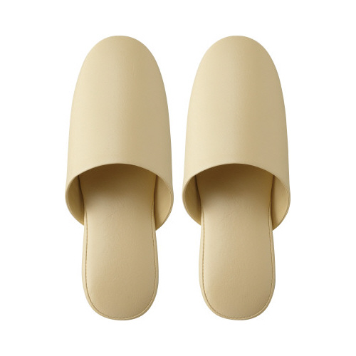 抗菌多機能ビニールスリッパ　前とじ　ベージュ４０足画像