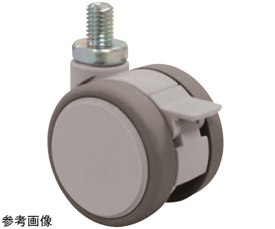 双輪キャスター φ50 自在ストッパー付 ネジ式