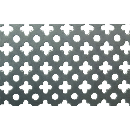 鉄ﾊﾟﾝﾁﾝｸﾞﾒﾀﾙ 1.0TX○十 914X914 1枚画像