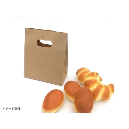 紙手提袋 イーグリップ S 茶無地 パックタケヤマ シンプルなデザインの無地の茶色い手提袋が立てて置かれている様子