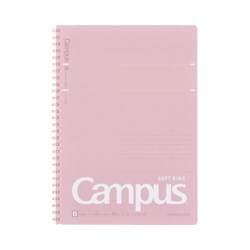 キャンパスソフトリング（ドット罫）セミＢ５　ピンク画像