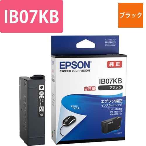 純正インクカートリッジ　IB07KB　ブラック画像