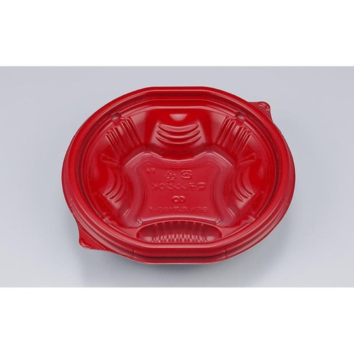 シーピー化成 どんぶり容器 BFN丸丼180-1 朱 本体画像