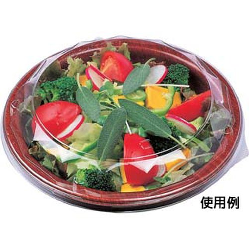 軽食容器 グルメボウル-18 本体 ひだブラウン エフピコ 深いひだ模様が施されたブラウンの容器が正面から見える状態