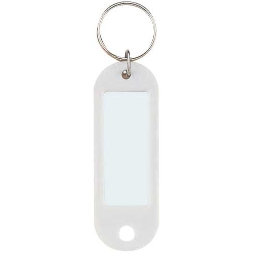 キーホルダー型名札　白　５０個入