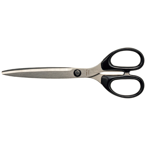 はさみ 刃渡り90mm ﾌﾞﾗｯｸ 非粘着ｺｰﾄ 1本画像