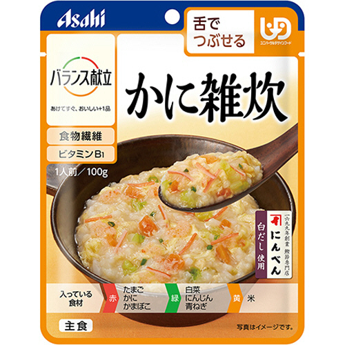 ﾊﾞﾗﾝｽ献立 かに雑炊 100g 1ｾｯﾄ(24ﾊﾟｯｸ)画像
