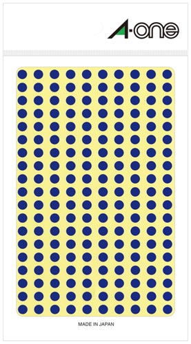 カラーラベル　丸型　５ｍｍ径　青