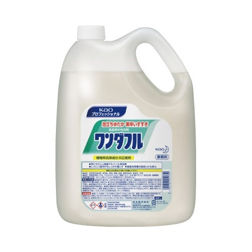 業務用食器洗い洗剤　ワンダフル　４．５Ｌ×４画像