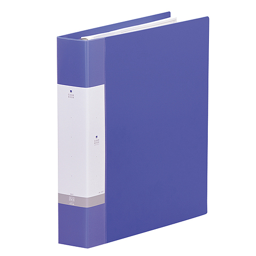 ﾘｸｴｽﾄ ｸﾘﾔｰﾌﾞｯｸ(ﾎﾟｹｯﾄ交換ﾀｲﾌﾟ) A4ﾀﾃ 30穴 45ﾎﾟｹｯﾄ付属 背幅55mm 青 1冊画像