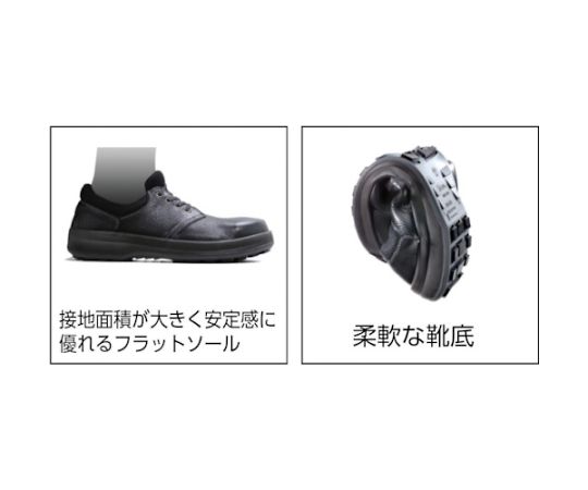 安全靴　短靴　SL11-R黒/赤　25.0cm 靴底のデザインと側面の赤いアクセントが際立つ状態