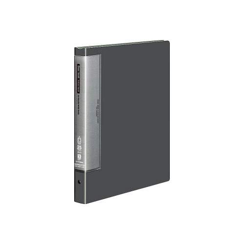 クリヤーブック替紙式濃灰Ａ４縦背幅３３ｍｍ画像